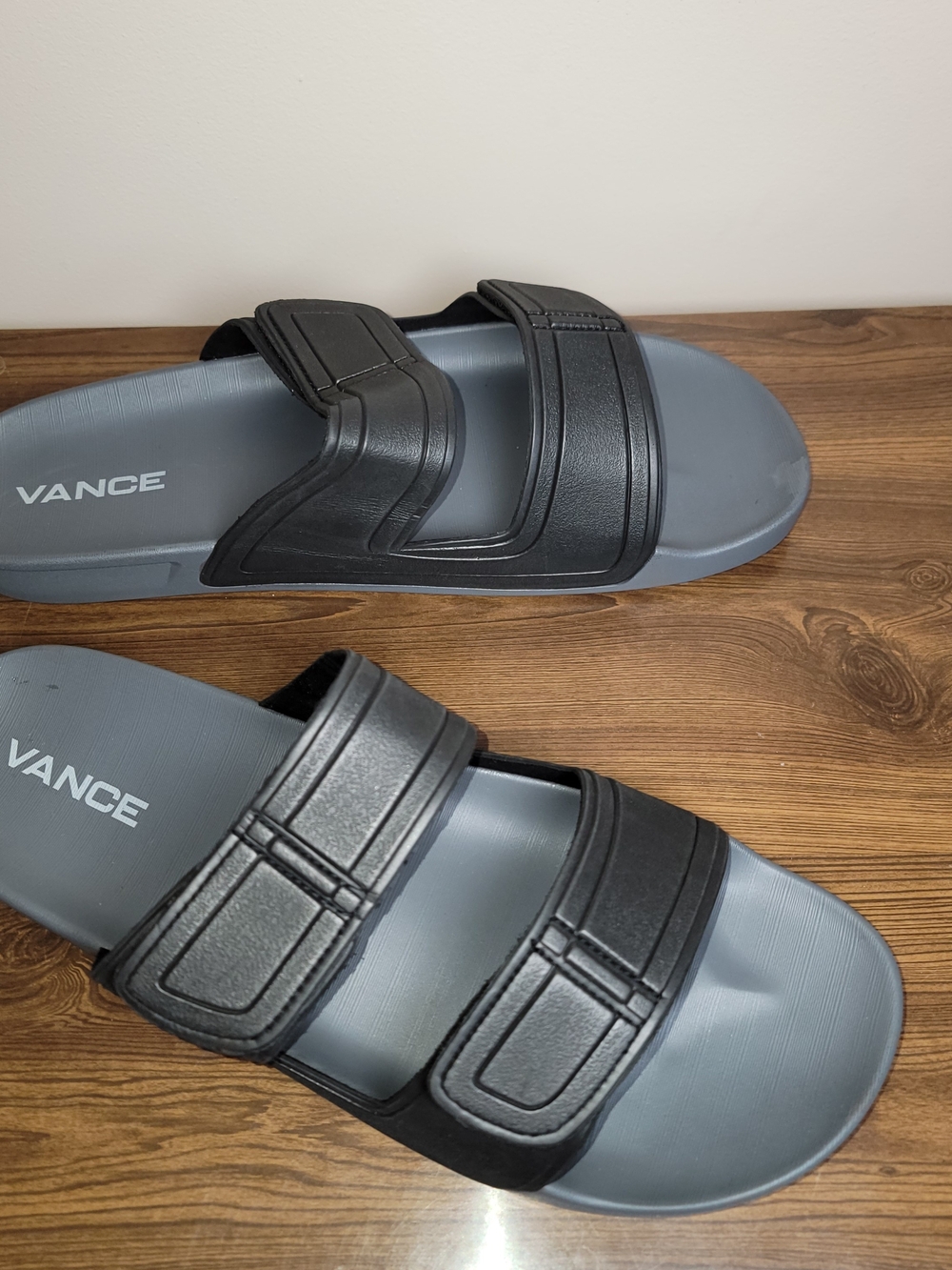 Vance Men's Mario Slide Sandals In Black - Size 13M - Picture 3 of 5